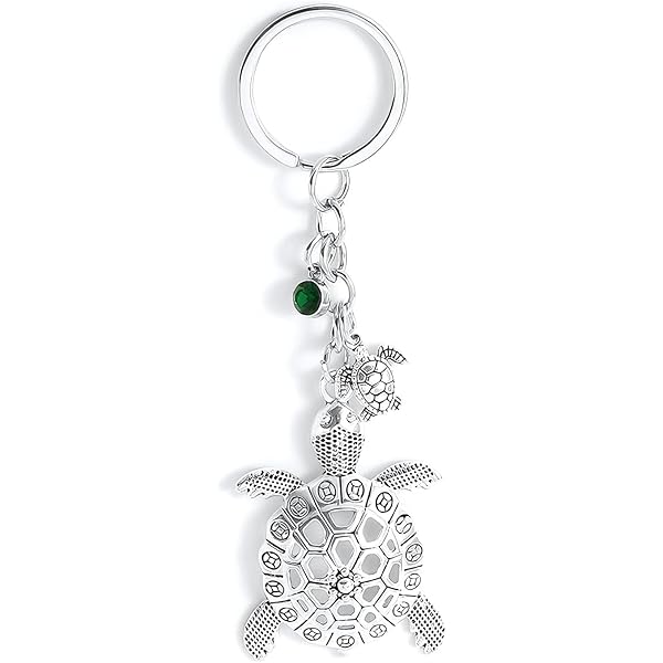 Ciondolo Portachiavi Argento Portachiavi Clip A Forma Di Tartaruga Marina In Metallo Argentato, Con Cerniera Pratica Per Borse E Zaini Endless Treasure - Foto 5