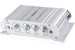 XRLUC 12 V Mini Amplifier Bass with Subwoofer, 2.1 Channel 400 Watt Home Audio Stereo Hi-Fi Music for Passive Speaker PC TV Car (No Power Supply)