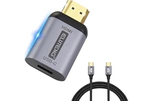 ELUTENG Adattatore USB C a HDMI 4K con Cavo Video USB C 3.2, HDMI USB C Adapter Alluminio con Thunderbolt 3/4 per iPhone 16/15 Pro/Max MacBook iPad Pro/Air Surface Book 2 XPS Galaxy