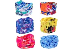 Banaone 6PCS Pañuelos Cabeza, Multifunción Bufanda para el Ciclismo Bici Motolista Deporte Aire Libre para Hacer Yoga, Senderismo, Montar a Caballo, Montar en Moto, etc, Colod Tone