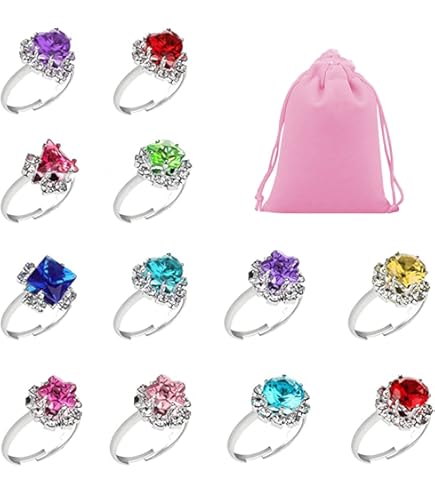 Set 8 Anelli Regolabili Per Bambina - Theme Principessa Sirena - Foto 6