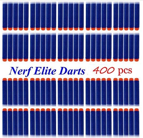 Eshowy Lot 400 Pcs 7.2cm Blue Foam Bullet Darts for Nerf N-strike Elite Series Blasters Kids Toy Gun