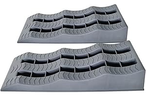 Gadgetking Motorhome Caravan Levelling Ramps Leveller Wheel Campervan Trailer Blocks RV Set Accces Van Lowered Car Vehicle 3 Part Tier Wheel Chocks Froli Wedge System Height Kerb