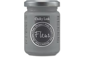 FLEUR DESIGNER'S PAINT | Pittura ad Acqua, Effetto Gesso Naturale, Extra Opaca, Fleur Chalky F75, Colore Smoky, Made in Italy, Formato da 130 ml