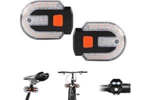 Teguangmei Bike Tail Light with Turn Signal, Split Bicycle Rear Lights Wireless Remote Control USB Rechargeable Turn Signal Bike Taillights for Cycling, Cyclist Safety Warning Bike Light 5 Mode