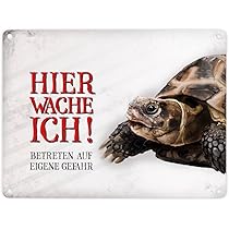 Meerschweinchen Blechschild 'Hier Wohnen Wir' | 30x20 Cm Wetterfeste Haustier Deko
