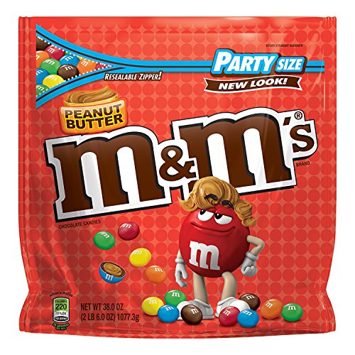 M&M'S Peanut Butter Chocolate Candy Party Size 38-Ounce Bag