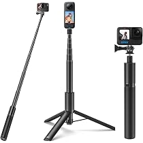 Mechrig Kurzer Selfie-Stick - 17-48 Cm Ausziehbar, 135 G Leicht, Mit 360° Adapter Für Action-Kameras