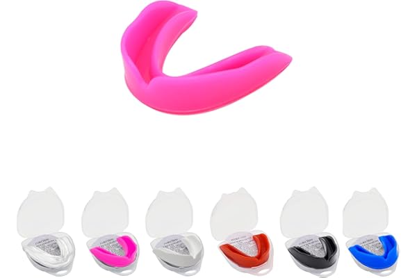 Protège-dents pour adultes, seniors, juniors, enfants, jeunes, parfaits pour l'école, les sports de combat, le rugby, le football, le hockey, le MMA, la boxe, (Adult(+12), Rose)