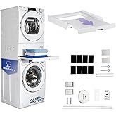 CARE+PROTECT Universaler Zwischenbaurahmen mit ausziehbarem Boden für Waschmaschinen und Trockner, passend für Geräte mit Tie