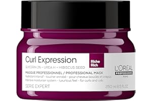 L'ORÉAL PROFESSIONNEL PARIS L'OREAL PROFESSIONNEL - Masque Riche Hydratant Intensif Curl Expression - Hydrate Deux Fois Plus & Prépare le Démêlage des Cheveux Bouclés & Crépus - Sensation de Légèreté - 250 ml
