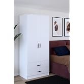 2 Kapılı 2 &Ccedil;ekmeceli Gardırop/Beyaz