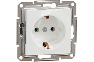 Schneider Electric Asfora EPH2970121D gniazdo wtykowe z zestykiem ochronnym 16 A, zaciski śrubowe, gniazdko podtynkowe, białe