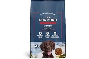 by Amazon - Complete Dry Dog Food for Adult Dogs, Rich in Beef with Peas, 1 Pack of 5kg