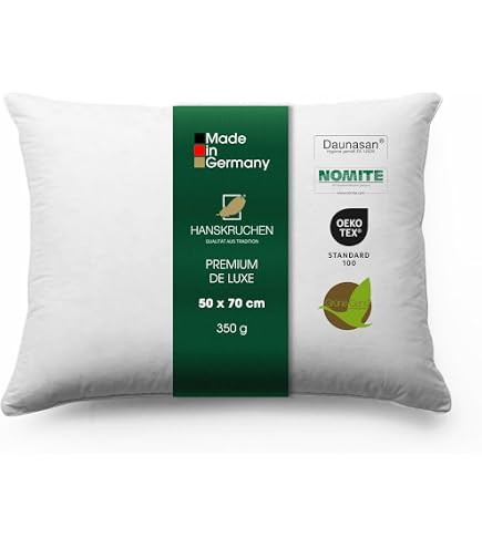 Lot De 2 Oreillers En Plumes 50x70 Cm - 100% Plumes Naturelles BEFA Fabriqué En Allemagne