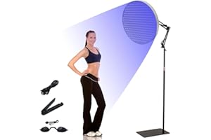 HOCOMAY Solarium per la Casa, 50 W, 250 LED, 460 NM Lampada Abbronzante con Supporto Regolabile in Altezza e Occhiali Lampade Abbronzanti per il corpo e il viso