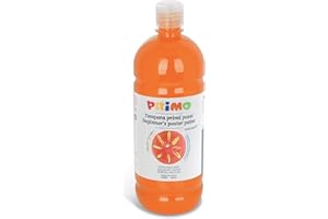 PRIMO - Tempere Lavabili per Bambini +3 Anni e Principianti in Bottiglia da 1L, Colori a Tempera Primi Passi per Dipingere su Carta, Stoffa, Vetro e Altro, Lavoretti Creativi per Bambini e Hobby