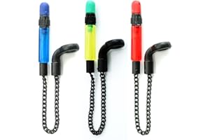 TJR Tackle 3 x Bobbins Bite Indicators Semi Short Chain 15cm Carp fishing Tackle for Bite Alarms and bank sticks