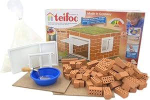 Teifoc Teifoc-T4060 Tei 4060 Set Construcción Garaje con Auténticas Ziegeln, Multicolor (Eitech T4060)