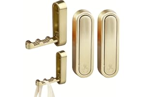 SOSOLOVE Crochet Mural Pliables, 2 Pièces Crochets Vêtements pour Manteaux Invisibles, Suspendre Manteaux écharpes, Sacs à Main et Autres, pour Bureau, Cuisine, Chambre, Salle de Bain Cuisine