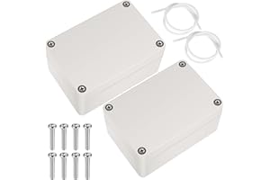 YITYDAMAI 2 Piezas Cajas de Conexiones, Caja de Derivación Estanca Exterior Electricas, Cajas de Proyectos Electrónica Plástico, Conexiones Cables Electricos Estancos (100X68X50MM, Blanco grisáceo)