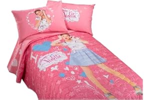 Caleffi Copriletto Primaverile Singolo Disney violetta Fuxia in Cotone - 48397