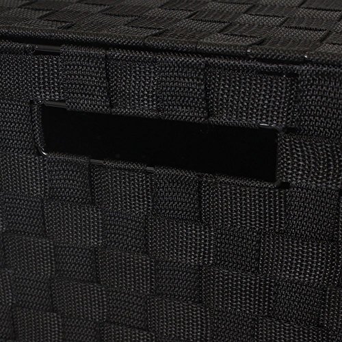 JVL Wäschekorb, konisch, Schwarz, versenkte Griffe - 2