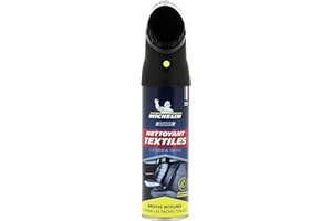 MICHELIN 009417 Nettoyant Textiles Voiture, Détache Sièges et Tapis Auto, Brosse intégrée, 300 ML