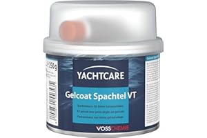 ‎YACHTCARE Yachtcare Gelcoat Spachtel weiß - Gelcoat Reparaturset 250g für Schadstellen und Kratzer, reinweiß