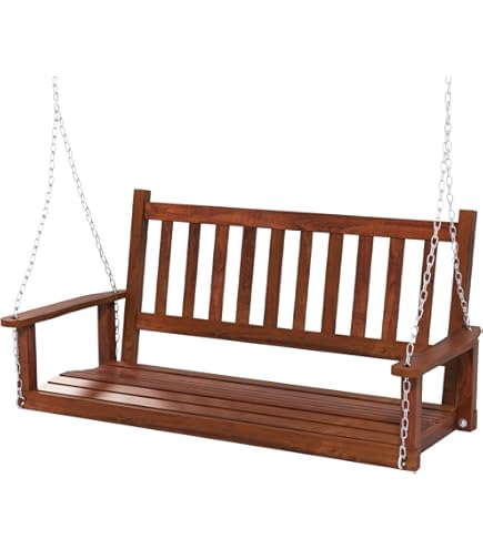 Columpio De Ratán Para Exterior Con Reposabrazos – Asiento De 55 Cm, Capacidad 180 Kg, Incluye Cuerdas De 2.8 M – Ideal Para Jardín, Porche O Árbol