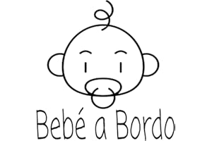 DOCLIICK Adesivo Baby a bordo. Adesivo in vinile per auto e moto. Sticker (Baby On Board, Baby In Car) (17.Bambino bambino 1)