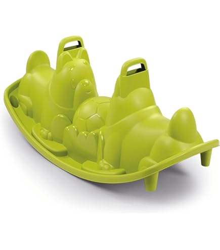 Dondolo Giardino Triplo WAC - Plastica Resistente Per Bambini Da 12 Mesi, 104x44x37cm, Colori Vivaci