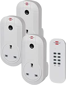 Brennenstuhl Comfort-Line Remote Control Set RC CE1 3001 1x 4 channel sender, 3x remote receivers sockets IP20 *GB*