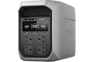EF ECOFLOW Portable Power Station DELTA 3 Max Plus, 2048Wh LiFePO4 Battery, Solar Generator (Solar Panel Optional), 3000W AC Output, 0–80% Fast Charge in 47 min, 10ms UPS Backup,Reliable Home Backup