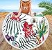 Produktbild Runde Strandtuch Picknickdecke Dicke Tapisserie Mit Quaste Urlaub Picknick Reise Yoga Matte Schwimmen Schal Wrap Sonnenbaden Blätter Camping Gym Sport Handtuch A