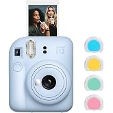 Instax mini 12 Mavi Fotoğraf Makinesi ve 4'l&uuml; Renkli Lens Seti