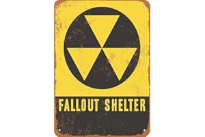 BIGYAK None Brand Fallout Shelter - Letreros de estaño para colgar en la pared, póster retro creativo para puerta, decoración para bares, cafeterías, pubs y hogar