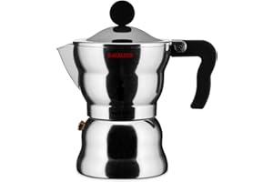 Alessi Moka Alessi AAM33/3 Caffettiera Espresso di Design in Fusione di Alluminio, 3 Tazze