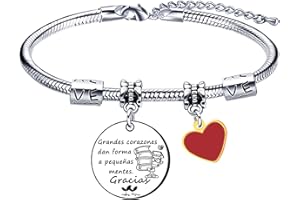 LKJHGF Pulsera Maestro Regalo Maestro Pulseras Maestro Gracias Maestro por el Regalo Grabado Pulsera Graduación Regalos Cumpleaños Regalo del dia del Maestro Regalo de acción de Gracias