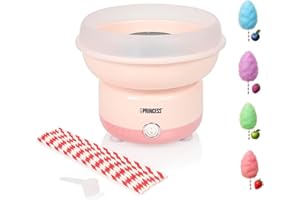 ‎PRINCESS Princess Zuckerwattemaschine, 500W Leistung, BPA-frei, Kompaktes Design, Mit 10 Stäbchen & Messlöffel, Spülmaschinengeeignete Teile, Rutschfeste Füße, Einfache Bedienung, 292990