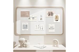 MOTTK Rechteckige Filz-Pinnwand, dekorative Pinnwand mit 50 Pinnnadeln, faltbare Pinnwand für Zuhause, Büro, Schule, Pinnwand-Organizer (Kamel, 40 x 60 cm)