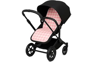 COSAMUI Colchoneta Universal Transpirable para Silla de Paseo – Compatible - Jané, Inglesina, Easywalker, Kinderkraft, UPPAbaby – Funda de Verano para Carrito de Bebé (Vichy Rosa)