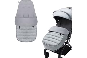 AUPOWER Fußsäcke für Kinderwagen, Baby WinterFußsack für Kinderwagen mit Fleece Gefüttert, Wasserdicht und Winddicht für Babyschale, Sportwagen, Buggys - Grau