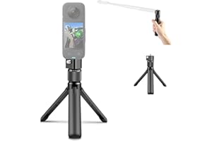 Mini-Stativ für ActionKamera, zusammenklappbar, drehbar, für Insta360 X3 X4 X5/One X2 / One X/One RS, PULUZ 1/4" Schraube, Bullet Time kompaktes Tischstativ für Gopro/DJI und mehr, Gimbal, Griff