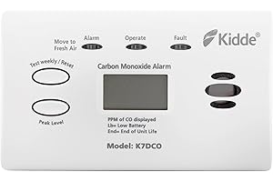 Kidde 7DCO Portable Digital Display Carbon Monoxide Alarm for Travel, Holiday, Caravan, Boats & Home - AA Battery Powered