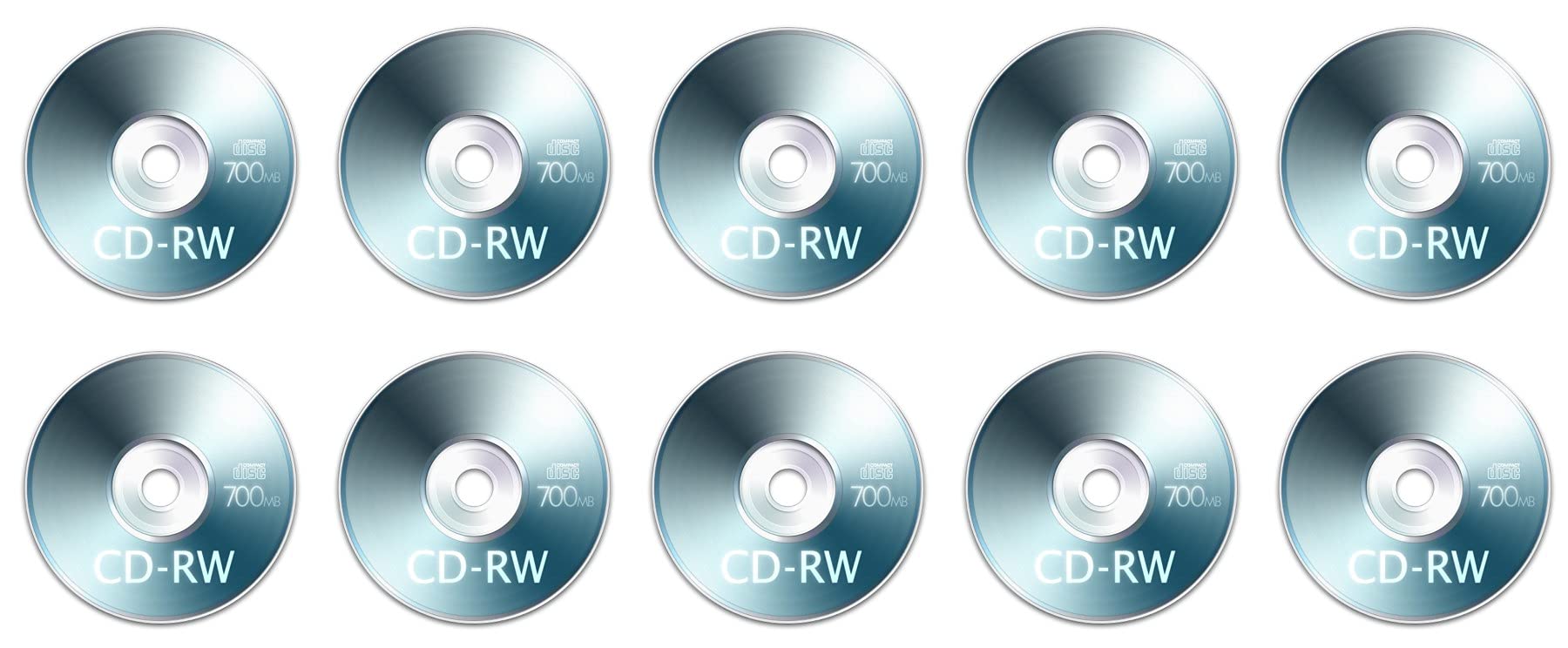 Writex Professional Branded Blank CD RW 700 MB 12X Rewitable Blank Disk Pack of 10 Cake Box