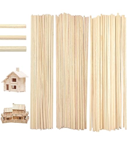 CHEUKYIU 200 Stck 40cm Bambus Holzstbe Holzstbchen Breit Bastelstbchen  Holz Natrliche Bambusstangen zum Basteln Bastelprojekte (40 cm Lnge x 0,9  cm Breite x 0,2 cm Dicke) : Amazon.de: Kche, Haushalt & Wohnen