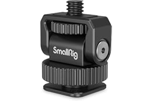 ‎SMALLRIG SMALLRIG Mini Cold Shoe do 1/4" Adapter Śrubowy Mini Tilt Mount z Adapterem Zimnej Stopki do Aparatu, Klatki, Lampy Fotograficznej i Mikrofonu - 3577