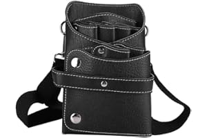DIOCHE Scherenbeutel Holster, Werkzeug Friseur Tasche Scheren, Tragbare Friseur Scheren Taillentasche mit Abnehmbarem Riemen, Haarschneider Kamm Salon Friseur Werkzeug Aufbewahrungstasche für Friseur (Black)