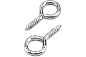 QWORK 60 st skruvhylsa, 40 x 19 mm, galvaniserade ringskruvar för hårdvara, gardinrep och hantverk
